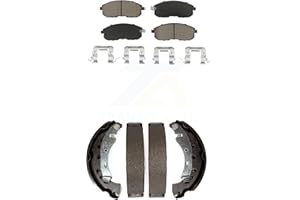 Transit Auto Front Rear Ceramic Brake Pads And Drum Shoes Kit Replacement For 2013-2019 Nissan Sentra KCN-100337