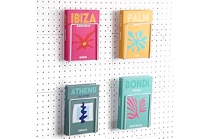 Blulu 4 Pcs White Pegboard Magazines Holder Literature Display Mail File Holder Books Wall Organizer Pegboard Shelf Hooks Accessories for Display Exhibitions Trade Show Shelf Office Kitchens