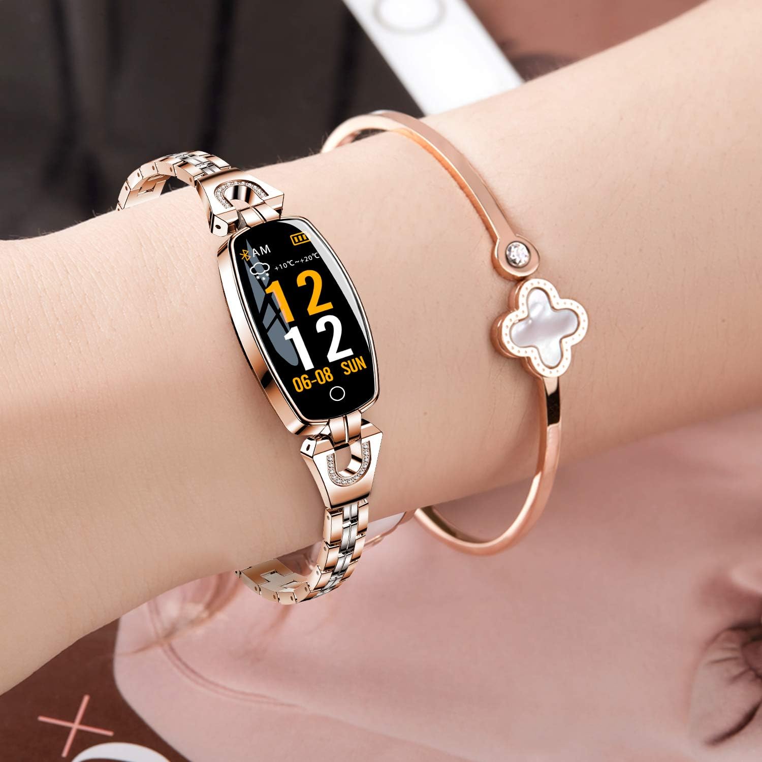 LEMFO Fitness Tracker for Women, IP67 Waterproof Activity Tracker Smart Watch with Heart Rate Monitor,Color Screen Fitness Watch with Sleep Monitor,Step Counter,Calorie Counter,Pedometer for Android/ios