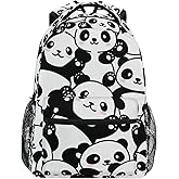 ALAZA Panda Backpack for Girls Elementary School Bag Kids Bookbag Personalized Travel Daypack 3rd 4th 5th Grade Rucksack Laptop Back Pack
