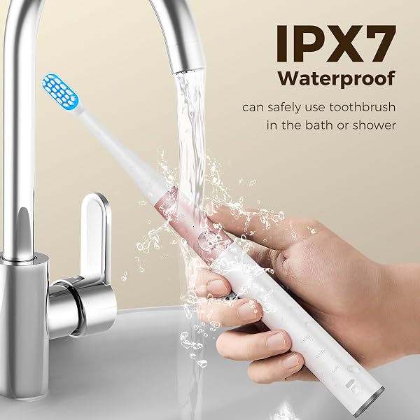 ARPHA ELECTRIC TOOTHBRUSH FOR ADULTS, ULTRASONIC, BATTERY POWERED, WHITE, 3 MODES, DEEP CLEAN, WIRELESS CHARGING, IPX7 WATERPROOF, 1 CHARGE FOR 60 DAYS