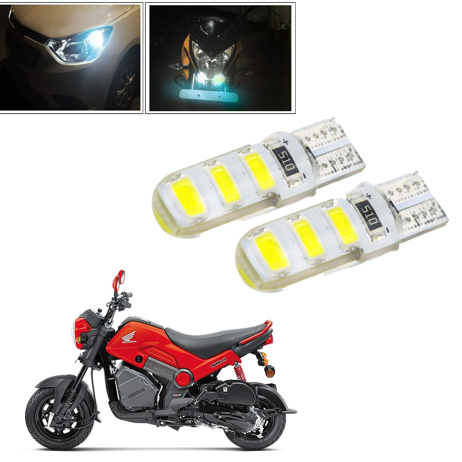 vagary smd led white light for honda navi set of 2 amazon in car motorbike vagary smd led white light for honda