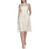 Kensie Women's Sleeveless Lace A-line Dress