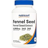 Nutricost Fennel Seed 4,000mg Equivalent from 200mg of 20:1 Extract Per Serving, 240 Capsules for 240 Servings Per Bottle - Vegan Fennel Seed Supplement