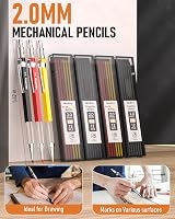 Nicpro 18 Pack Carpenter Pencil Set with Sharpener and Refills 60 Pieces view 2