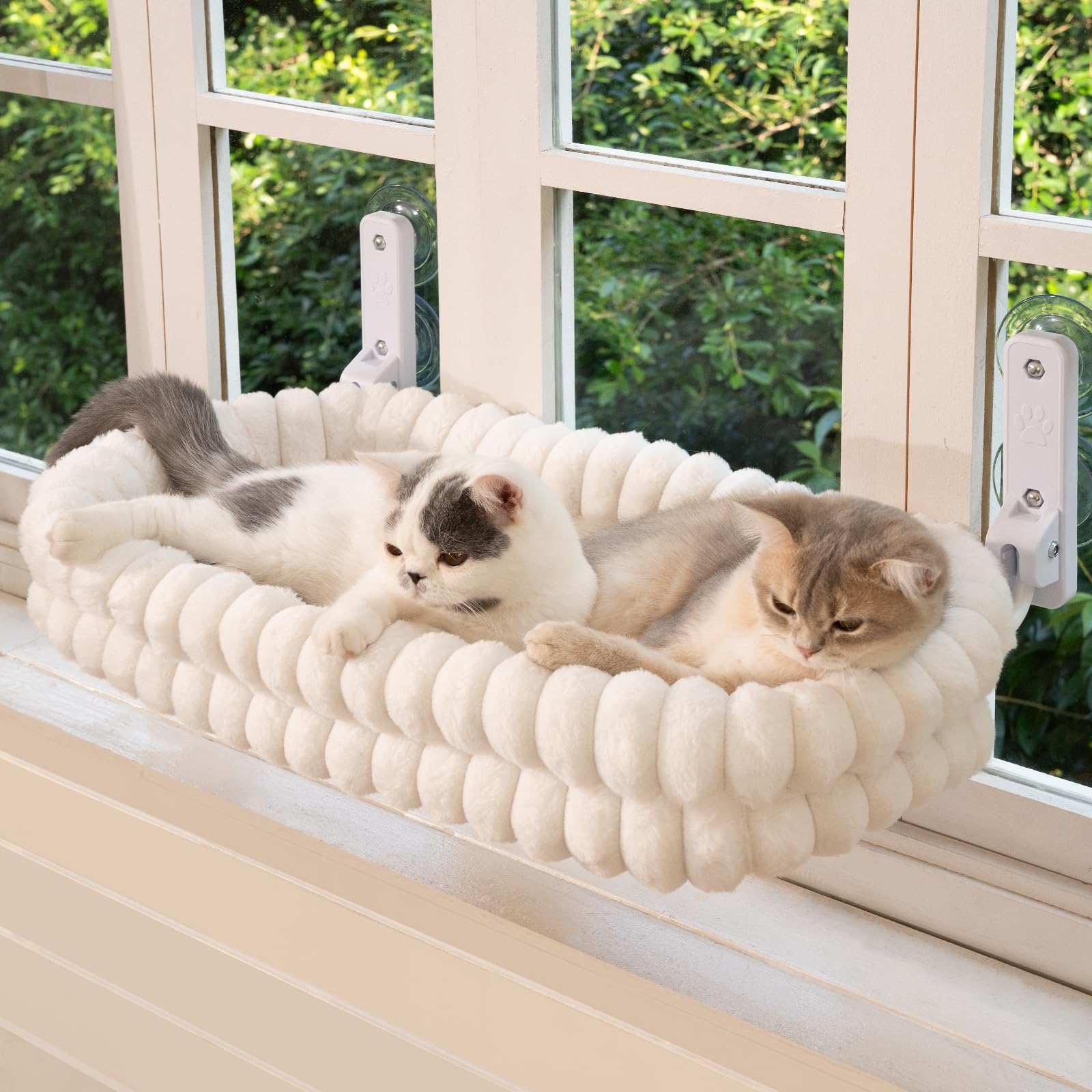 Photo 1 of ***STYLE DIFFERS*** CHEERPALS Cat Window Perch for Indoor Cats Hammock for Window with Reversible Cushion, Foldable Cat Window Bed for Large Cats and Kittens(White,Large)