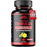 Tribulus Capsules - HIMALAYAN MONK Premium Tribulus Terrestris Capsules, 500 mg per Capsule, 130 Capsules, 20:1 High Potency 