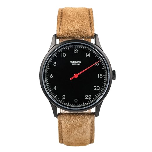 WUNDRWATCH – die 24h Einzeigeruhr für Herren mit Wechselarmbändern (Schweizer Uhrwerk | Italienisches Leder | Natostraps)