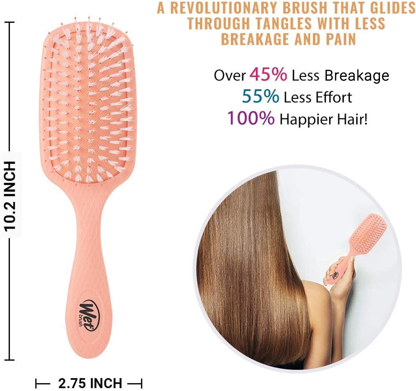 Wet Brush Go Green Treatment And Shine Brush - Coconut Oil By For Unisex - 1 Pc Hair Brush - Image 5