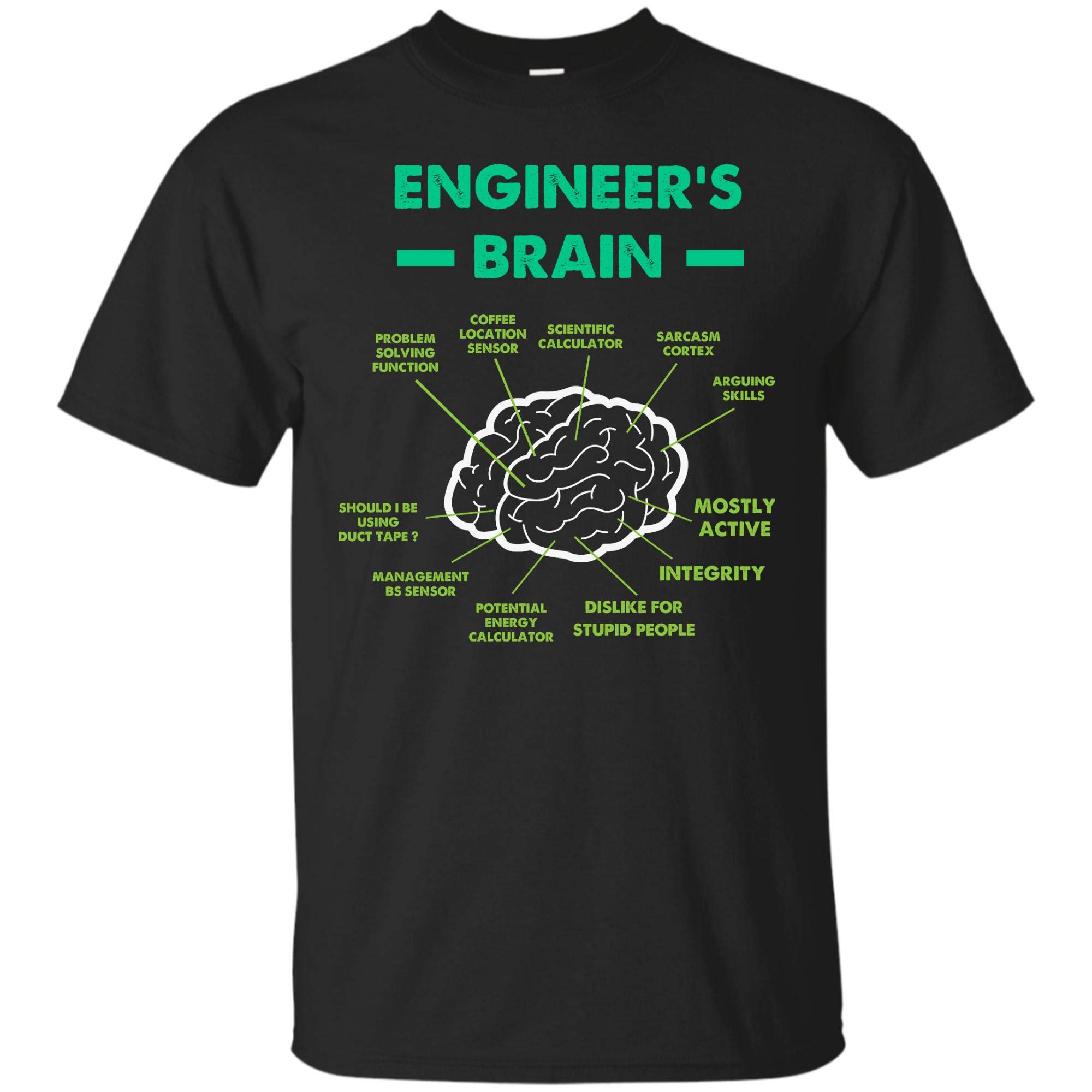 Funny Engineer's Brain T-shirt I Love My Engineer Gifts Idea