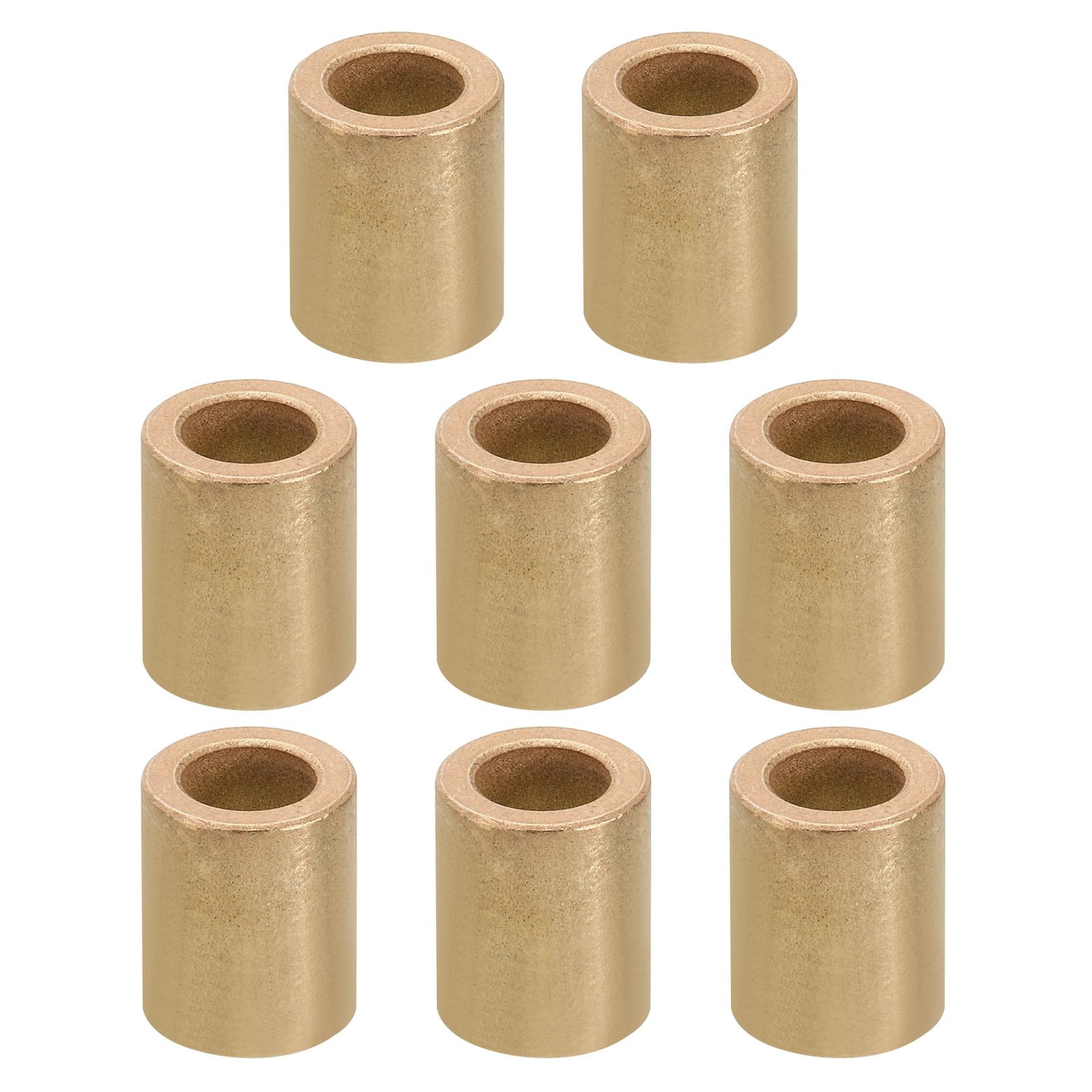 PATIKIL M10 Brass Spacers, 8 Pcs Metal Spacer Brass 10mm ID x 16mm OD x 20mm L Brass Spacers Screw Standoff for 3/8 Inch or M10 Screw