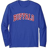 Buffalo - Throwback Design Print - Classic Long Sleeve T-Shirt