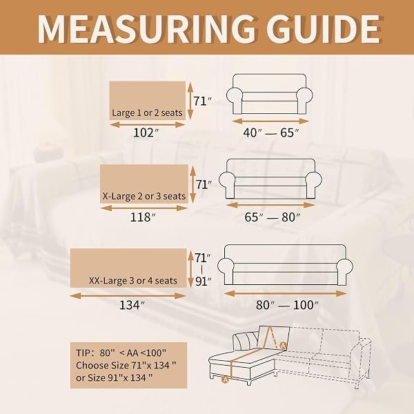 AKPGQ BOHO ANTI-SLIP COUCH COVER SOFT PET-FRIENDLY SOFA COVER FOR DOG CHENILLE COUCH COVER MULTI-USE FURNITURE PROTECTOR COVER WASHABLE (LIUGUANG-BROWN, 71″*118″)