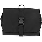 Muji Polyester Hanging Travel Case with Detachable Pouch, 12 cm Width x 18 cm Depth x 4.5 cm Height, Black