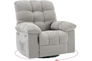 Sunvasagoo Rocking Recliner Chair,360° Swivel Rocker Chair for Living Room,Upholstered Fabric Glider Nursery Chair with Side Pockets for Small Spaces,q235 Steel Frame Lazy Boy Recliner Single Sofa