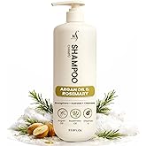 HerStyler Argan Oil Hair Shampoo for Dry Scalp - Hydrating - Volumizing, Moisturizing Shampoo for Dry Hair - Also Contains Rosemary and Aloe - Suits Men and Women - 33.8 Fl Oz