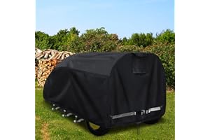 YANGSHILEI Log Splitter Cover Waterproof Heavy Duty Oxford Cloth 95" x 49" x 42" for 15-45 ton Gas or Electric Hydraulic Dual Position Large Log Splitter Weather-Resistant Wood Splitter Cover