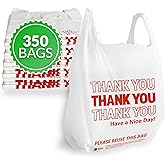 Reli. Thank You Plastic Bags (350 Count) (11.5" x 6.5" x 21") (White) - Grocery, Shopping Bag, Restaurants, Convenience Store