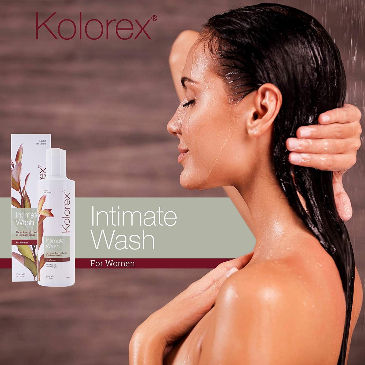Kolorex Intimate Wash - Daily Herbal and pH-Balanced Feminine Wash Containing The New Zealand Herb Horopito, 250 ml - Image 3