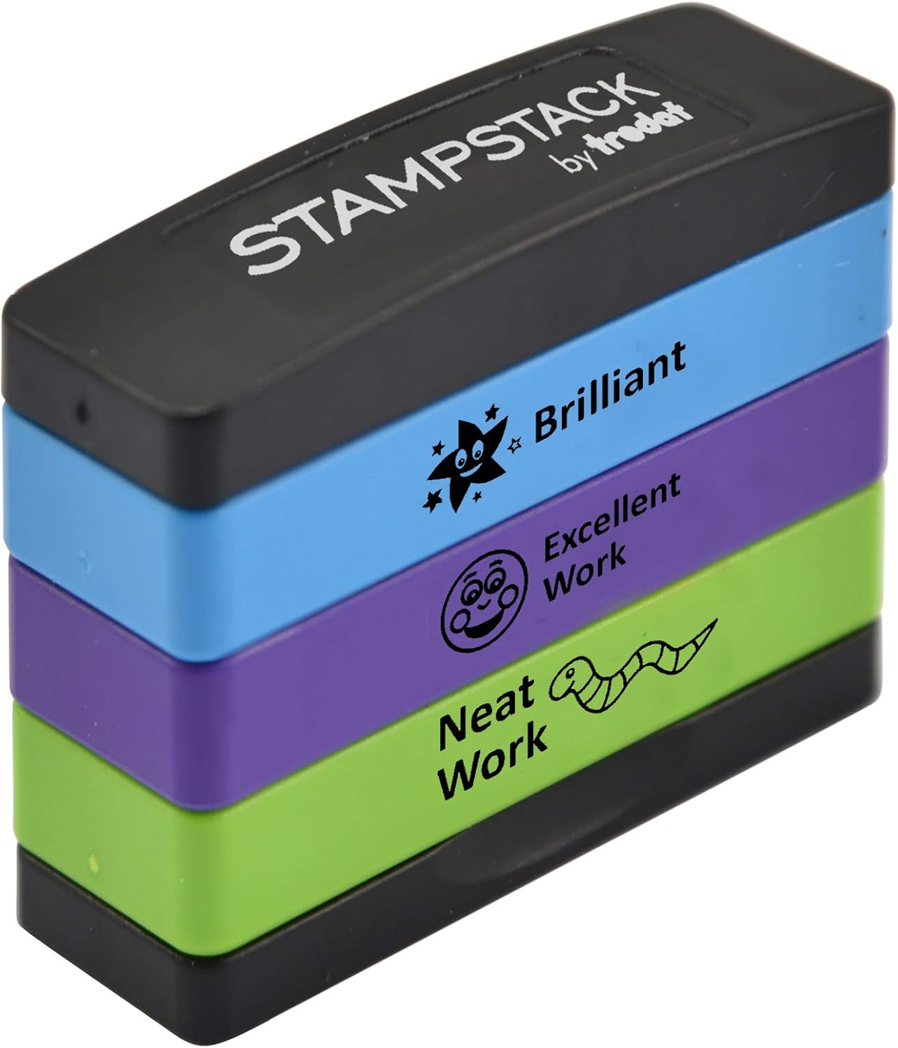 Trodat 3-in-1 Teacher Stamp For Marking Children's Schoolwork And Homework - Version 2, Small, Multi-coloured