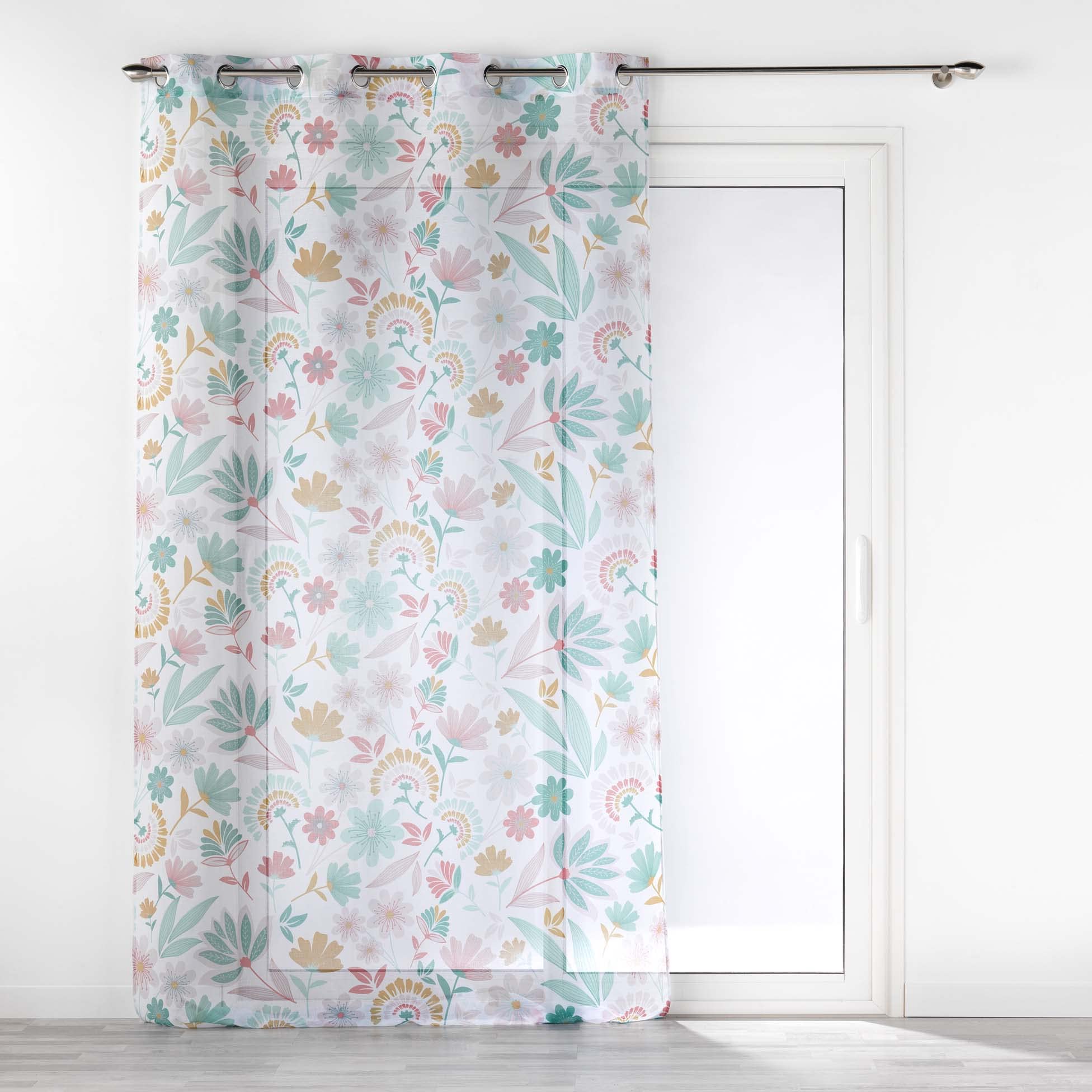 Douceur d'Intérieur Indiana Sandblasted Printed Eyelet Curtain 140 x 240 cm
