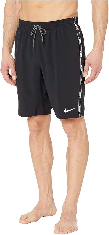 white nike tape shorts