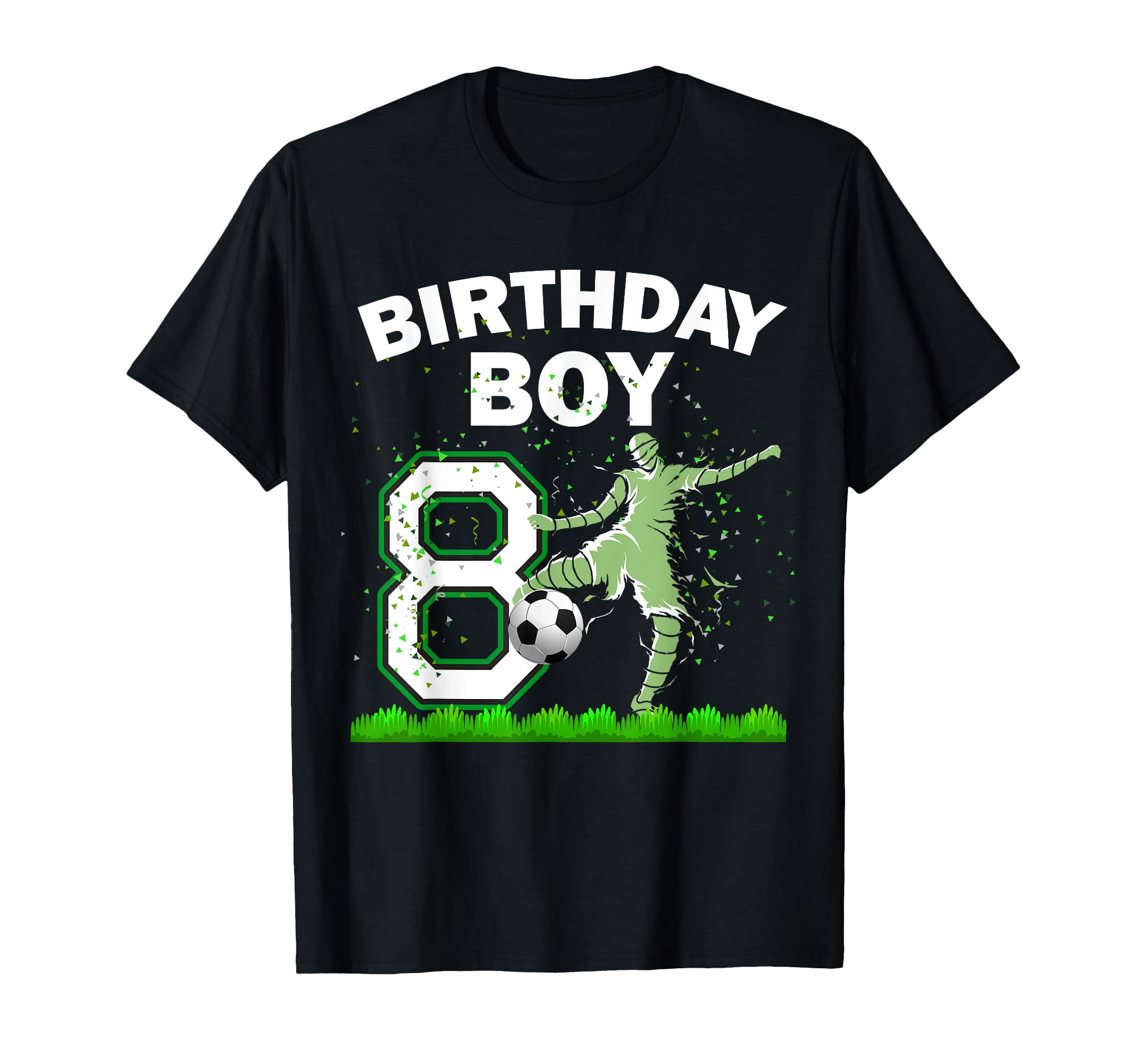 Photo 1 of **BLUE** 8th B-Day Soccer Sport Lover Theme 8 Year Old Birthday T-Shirt  M