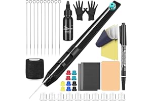 BAMTTOO Hand Poke Tattoo Kit Beginner Hand Home Tattoo Supply Kits Ink Needles Practice Skin Complete Set Stick DIY Tattoo Po