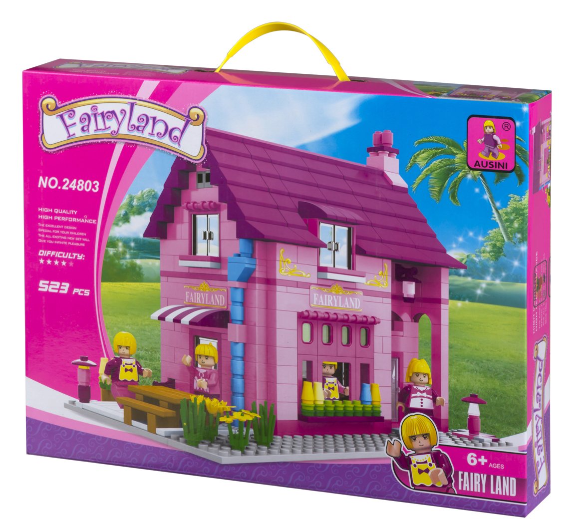 Ausini Juego de construcción Casa  jardín piezas ColorBaby