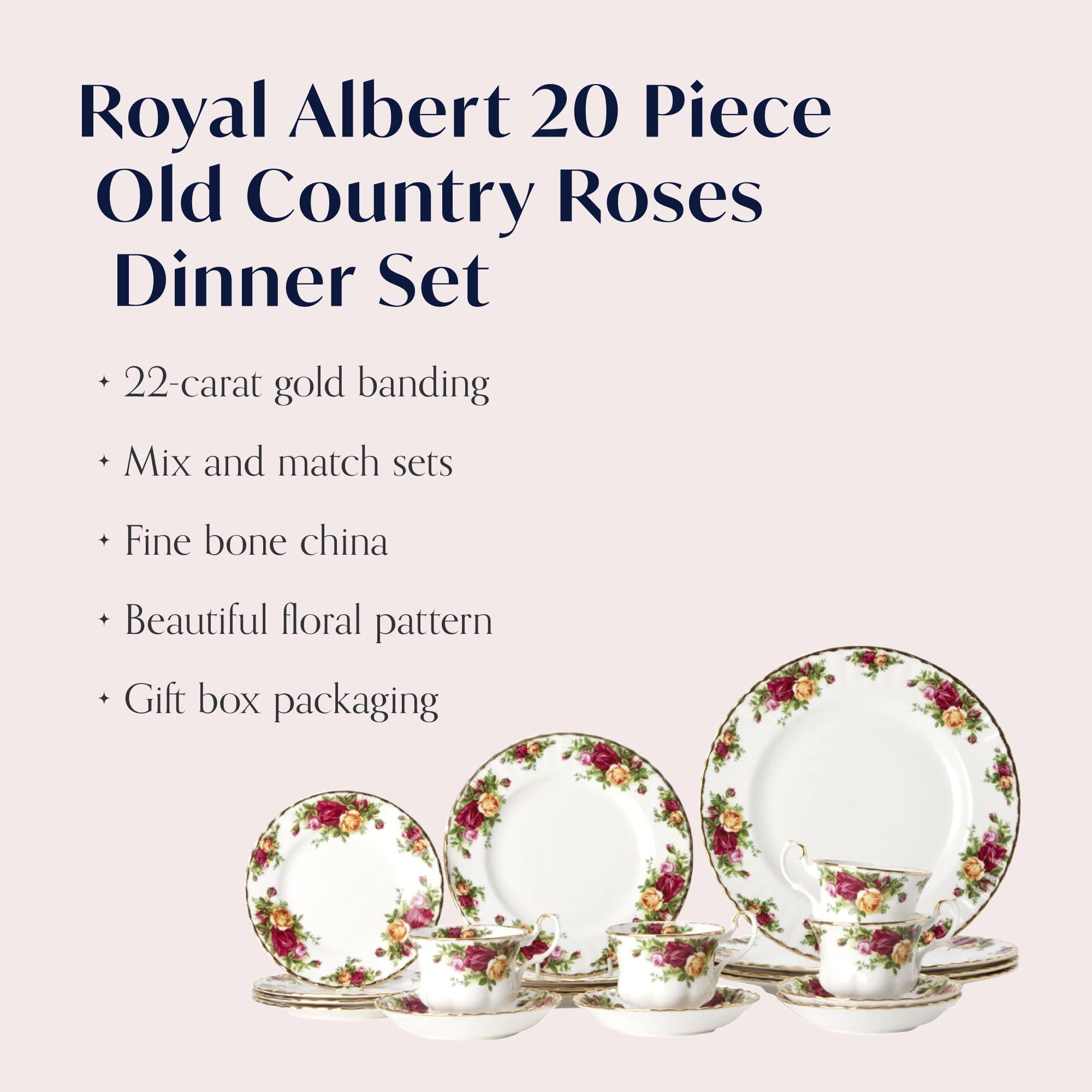 Mua Old Country Roses 20-Piece Dinnerware Set, Multi Royal Albert Old ...