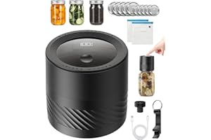 Mason Jar Vacuum Sealer Kit, Electric Mason Jar Vacuum Sealer Kit, Jar Vacuum Sealer for Mason Jars, Cordless Automatic Vacuu