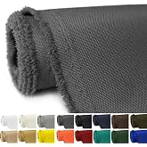 GeeComfy Waterproof Upholstery Fabric by the Yard 600D Oxford, Gray | 1 Yard Precut, 58"W Polyester Canvas Material, Indoor Outdoor Use, DIY Sewing for Chair Cushion Furniture Cover Backpack Bag