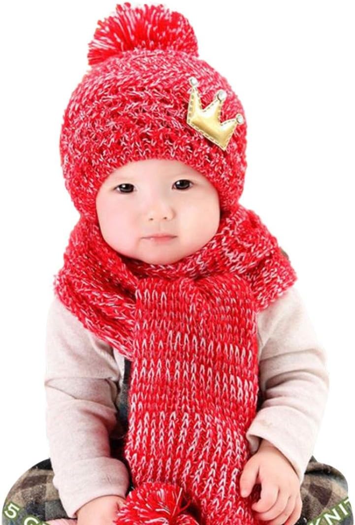 Baby Hat,Eenkula Cute Winter Baby Kids Girls Boys Warm Woolen Coif Hood Scarf Caps Hats