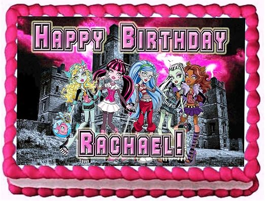 Amazon Com Monster High Night School 1 4 Sheet Edible Photo