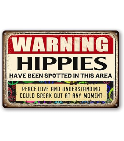 Amazon.com: Hippies Use Side Door Funny Novelty Metal Sign