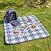 VonShef 2 Person Blue Picnic Backpack Hamper with Cooler Compartment Includes Tableware & Fleece Blanket
