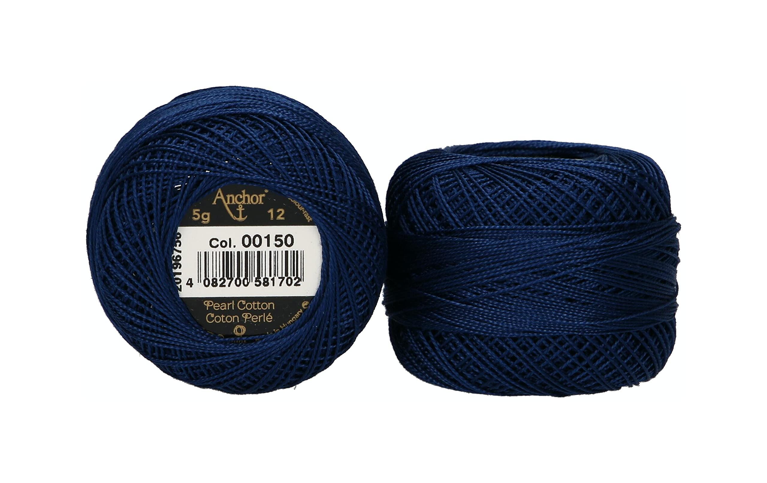 ANCHOR Pearl Yarn, Thickness: 12, Packaging: 5G, Running Length: 56M 150 Embroidery Threads