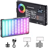 NEEWER Basics RGB Video Light, 8W 2700K-7500K Portable Full RGB Colors 17 Scenes CRI97, 4000mAh Rechargeable Metal Small LED 