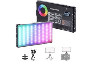 NEEWER Basics RGB Video Light, 8W 2700K-7500K Portable Full RGB Colors 17 Scenes CRI97, 4000mAh Rechargeable Metal Small LED 