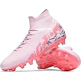 Saynnie Soccer Cleats for Mens Womens Turf Indoor Soccer Shoes Unisex High Ankle AG TF Football Boots Youth Baseball Rugby Training Shoes