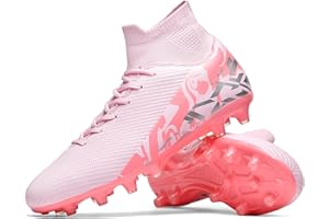 Saynnie Soccer Cleats for Mens Womens Turf Indoor Soccer Shoes Unisex High Ankle AG TF Football Boots Youth Baseball Rugby Tr