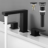 KES All Metal Black Bathroom Faucets with Pop Up