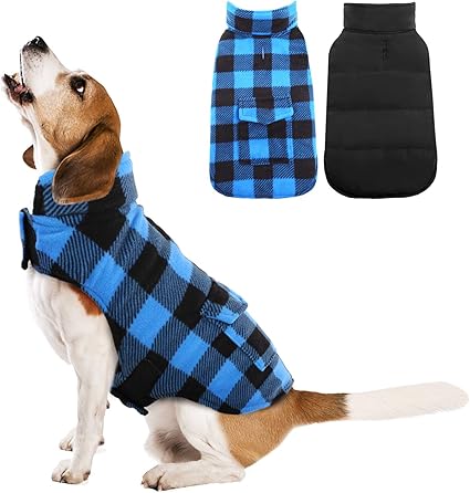 Kuoser plaid dog coat Clearance