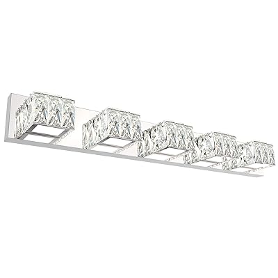 Buy Zuzito Modern Crystal Bathroom Vanity Lights Fixture Led Vanity Lighting Over Mirror White Light 5 Lights Online In Turkey B0871xfl6d