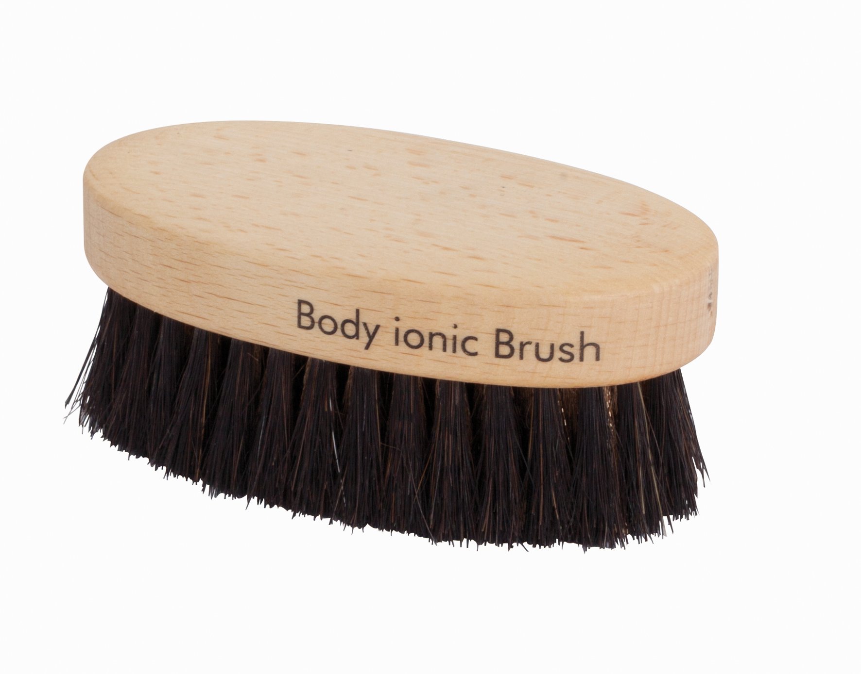 Redecker Ionic Massage Body Brush with Horsehair Bristles Threaded with Fine Bronze Wires, Oiled Beechwood Handle, 3-1/2-Inches