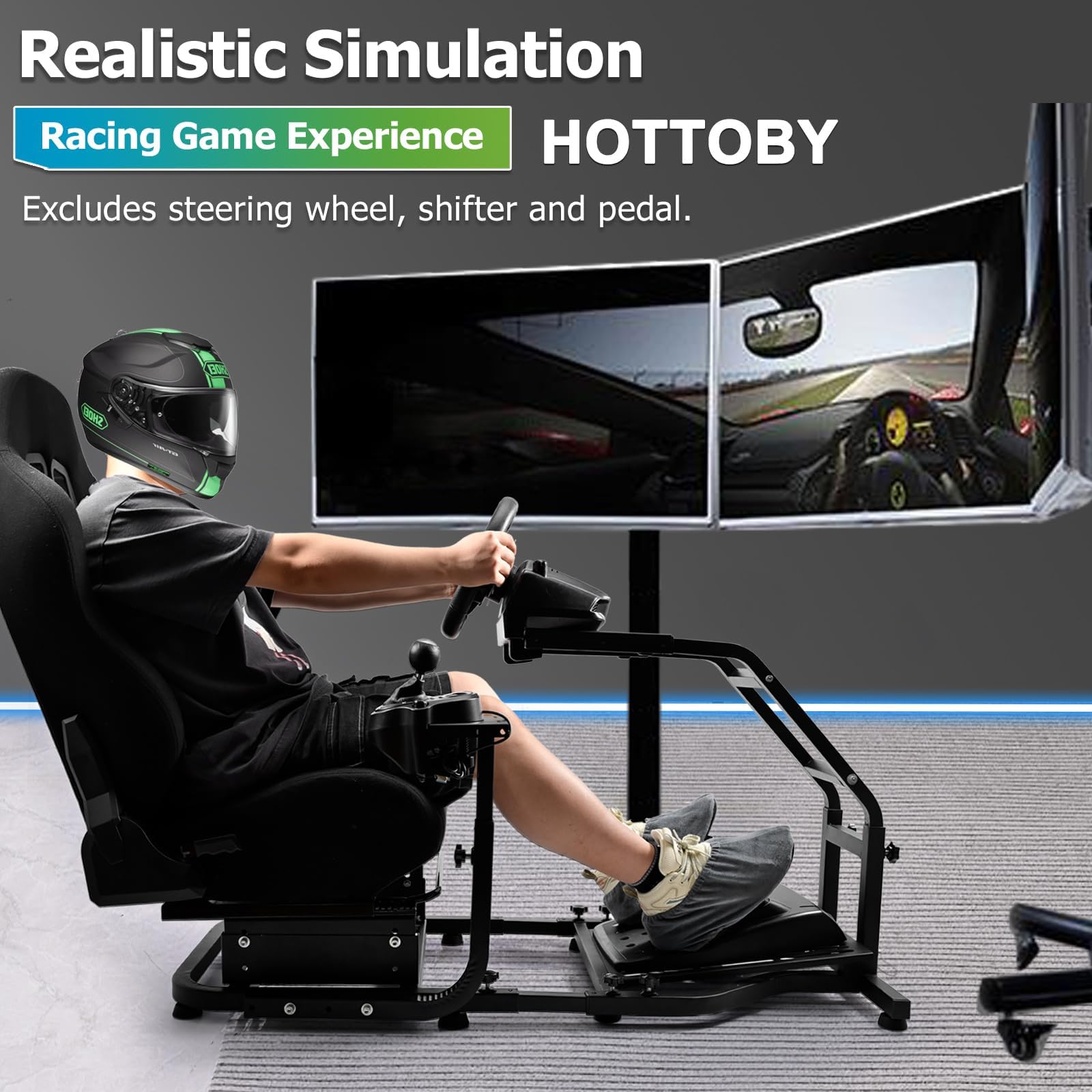 Mua Hottoby Racing Simulator Cockpit with Seat Steering Wheel Stand ...