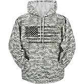 H HYFOL Graphic Hoodies for Men USA Flag American Patriotic Long Sleeve Pocket Pullover Sweatshirts