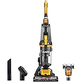 Eureka Powerful Upright Vacuum Cleaner for Home Pet Hair, Lightweight Household Upright Vacuum for Carpet and Hard Floor, MaxSwivel Pro NEU350 with Pet Tool, Yellow
