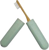 Dental Aesthetics Eco Wheat Straw Toothbrush Travel Case - Green view 2