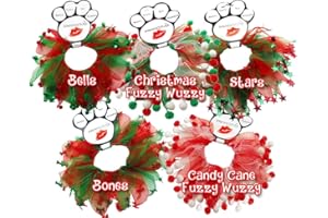 MIRAGE PET PRODUCTS Christmas Pet, Dog and Cat Smoocher Pet Necklace, "Candy Cane Fuzzy, Christmas Bells, Christmas Fuzzy Wuzzy, Christmas Bones or Stars" XL Christmas Bells